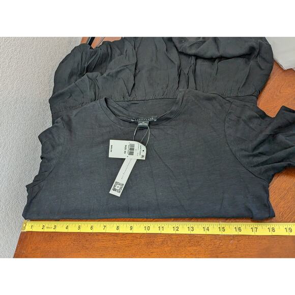 Sanctuary Refresh TShirt Dress XS‎ Black ALine Flared Skirt Short Mini Everyday - Picture 6 of 11